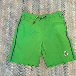 Psycho Bunny Swim Shorts Size M (10/12) EUC Lime Green
